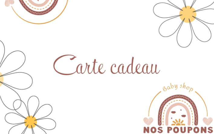 Carte cadeaux personnalisables bébé