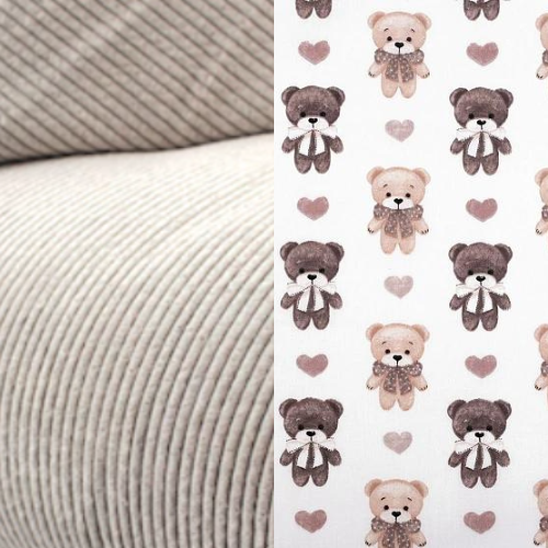 Nos Poupons - Trousse de toilette, trousse de maquillage, trousse personnalisable, trousse velours côtelé, trousse fait main.