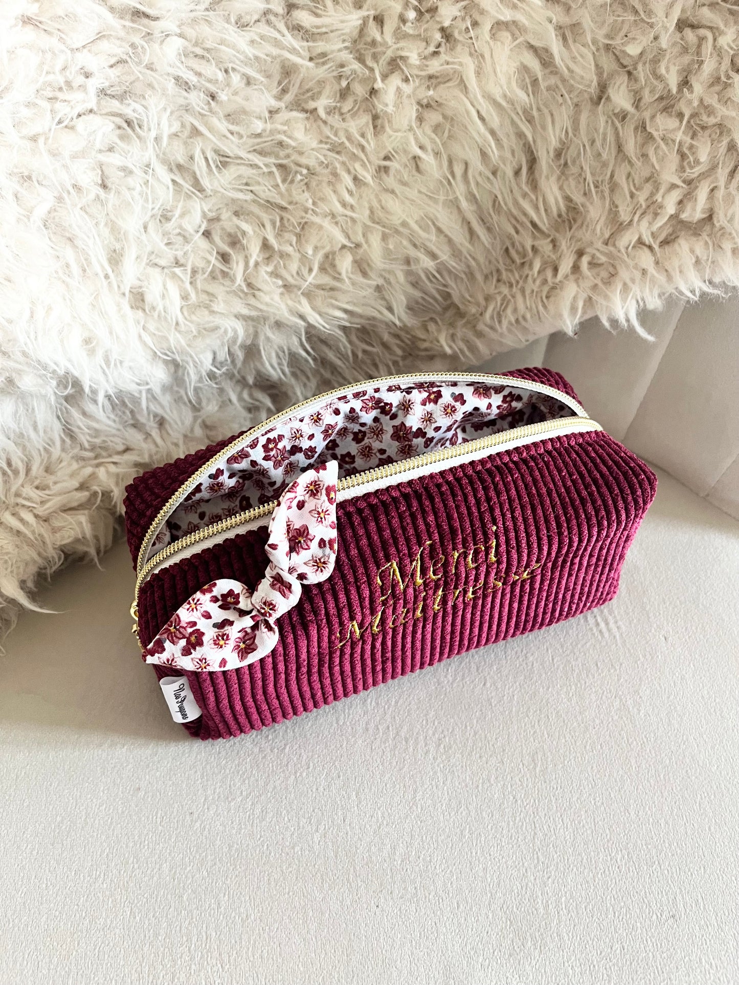 Nos Poupons - Trousse d'école, trousse maîtresse, trousse d'école fait main, trousse maîtresse fait main, trousse velours côtelé
